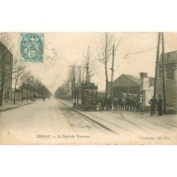 93 EPINAY. Le Dépôt de Tramways électriques 1904