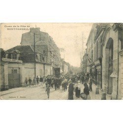 93 MONTFERMEIL. Ecole Jeanne d'Arc Corso de la Fête avec Fanfare et Procession 1917