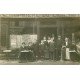 93 SAINT-DENIS. Rare Photo Carte Postale du Café Adam 9 Boulevard Carnot. Musicien avec trombone