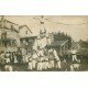 91 CROSNES CROSNE. Une Pyramide de jeunes Gymnastes face à l'Usine Baille Lemaire. Photo carte postale vers 1913