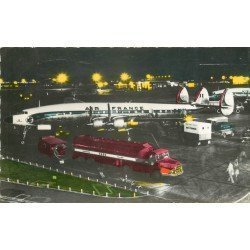 93 LE BOURGET. Aéroport avec Avion Air France et camion citerne 1963