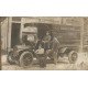 PARIS IX. Attelage et Camionnette de livraisons Clémençon 23 rue Lamartine. 2 Photos cartes postales collées dos à dos vers 1910