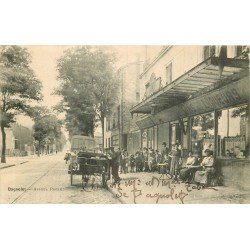 93 BAGNOLET. Attelage de livraisons devant la Buvette Civette Avenue Pasteur 1919