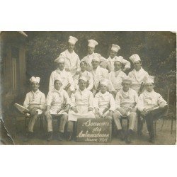 69 LYON. Le Personnel Cuisiniers du Restauant des Ambassadeurs. Rare Photo Carte Postale 1916