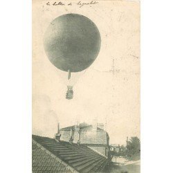 93 BAGNOLET. Le Ballon survolant la Mairie 1909. Mongolfière Aéroplane Transports