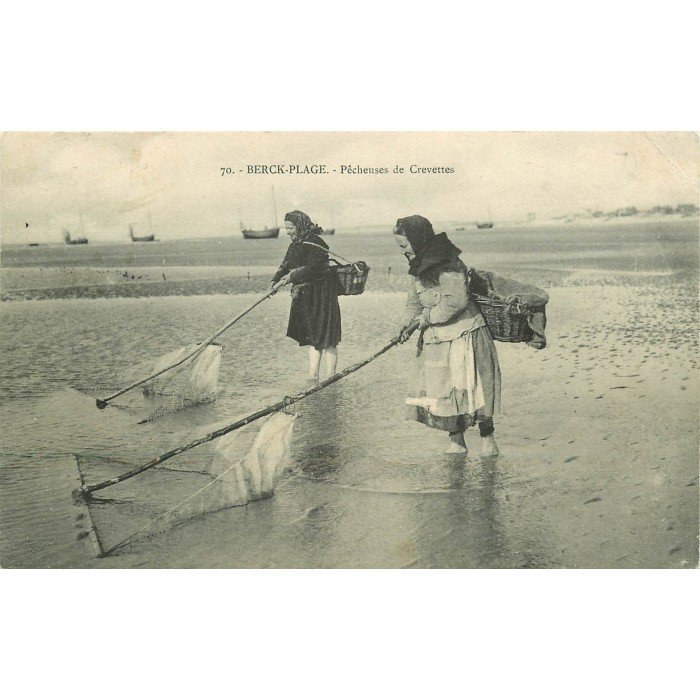 Carte Postale Ancienne Berck Plage – Parc Aux Moules, Scène Animée, Années 1900