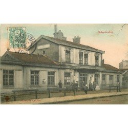 93 NOISY LE SEC. La Gare bien animée 1906. Collection Fleury en couleur