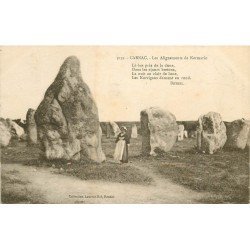 56 CARNAC. Les Alignements de Kermario 1924. Dolmens et Menhirs