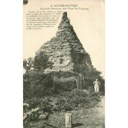 DOLMENS et MENHIRS et PIERRES. 71 Autun Antique. Pyramide Romaine dite Pierre de Couhard