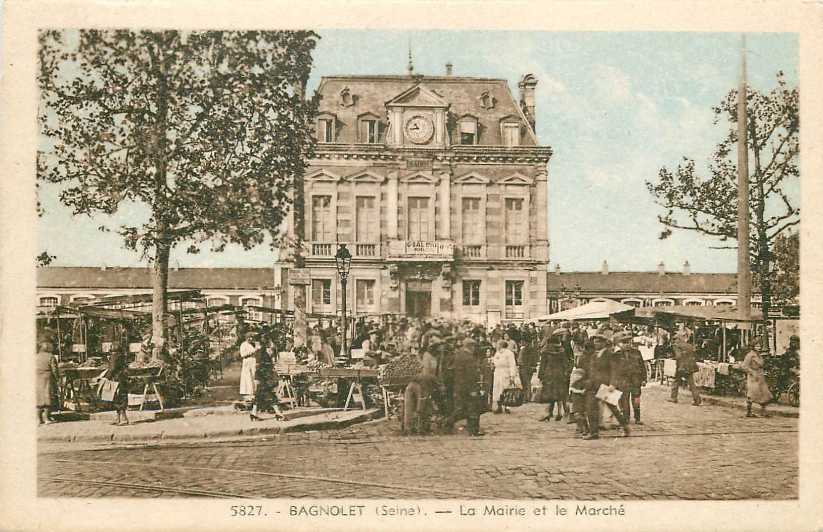 93 BAGNOLET. Le Marché Place de la Mairie