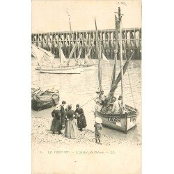 76 LE TREPORT. L'Arrivée du Poisson 1904. Pêcheurs et Métiers de la Mer