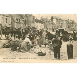 44 LE POULIGUEN. Salaison de la Sardine vers 1900. Attelages et métiers de la Mer