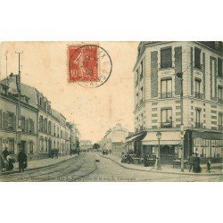 93 BAGNOLET. Café Rue de Paris prise de la Rue de Vincennes 1908
