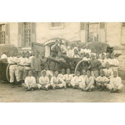 27 VERNON. Militaires en Manoeuvre 1920 Artillerie du Peleton n°1. Rare photo carte postale