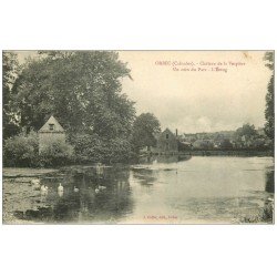 carte postale ancienne 14 ORBEC. Château de la Vespière Etang 1922