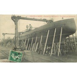 71 CHALON SUR SAONE. Torpilleurs en construction aux Chantiers du Petit Creusot 1909