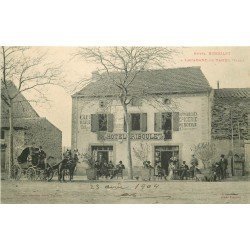 81 LACABANE DE TANUS. Attelage devant l'Hôtel Riboulet Café Boucherie Epicerie Mercerie 1904