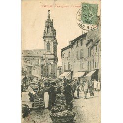 54 LUNEVILLE. Le Marché Place Saint Jacques 1921