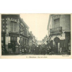 41 BRACIEUX. Rue de la Halle Tabac Rayé et Magasin " Au Coin de la Rue "