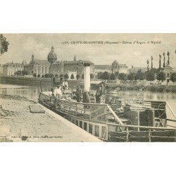 53 CHATEAU GONTIER. Bateau à vapeur d'Angers et l'Hôpital