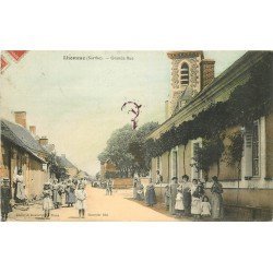 72 LHOMME. Grande Rue bien animée en couleur 1909