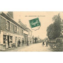 27 GROSSOEUVRE. Rue Principale 1908 Epicerie Mercerie Charcuterie et Café