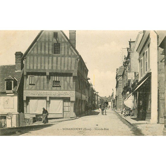 CPA 27 La Madeleine De Nonancourt - Perspective Grande Rue - Carte Postale Animée 1900