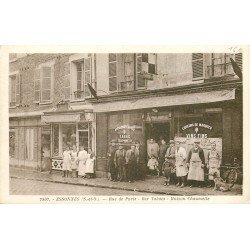 91 ESSONNES. Café Tazbac Chaumette Rue de Paris et Crèmerie