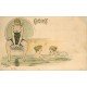 ALLEMAGNE. Gruss de Baigneuses dans une Piscine par illustrateur Liebze vers 1900