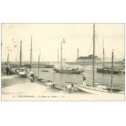 carte postale ancienne 14 OUISTREHAM. Le Quai des Yachts 1913