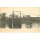 93 SAINT DENIS. Attelage sur le Pont Suspendu vers 1900