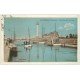carte postale ancienne 14 OUISTREHAM. Pont Tournant et Yachts 1933