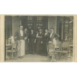 PARIS 03 Café Bar Briard 78 rue de Réaumur 1912. Rare photo cpa