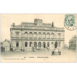 carte postale ancienne 02 LAON. Hôtel de Ville 1906