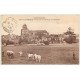 carte postale ancienne 14 PONT-L'EVÊQUE. Herbage des Humières 1928 Vaches et Gardien