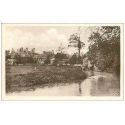 carte postale ancienne 14 PONT-L'EVÊQUE. Paysage sur la Touque