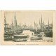 carte postale ancienne 14 PORT-EN-BESSIN. Vue générale du Bassin vers 1900