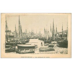 carte postale ancienne 14 PORT-EN-BESSIN. Vue générale du Bassin vers 1900