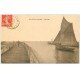 carte postale ancienne 14 RIVA-BELLA. Barque de Pêche et Jetées 1927