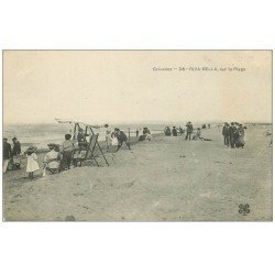 carte postale ancienne 14 RIVA-BELLA. Gymnastique sur la Plage