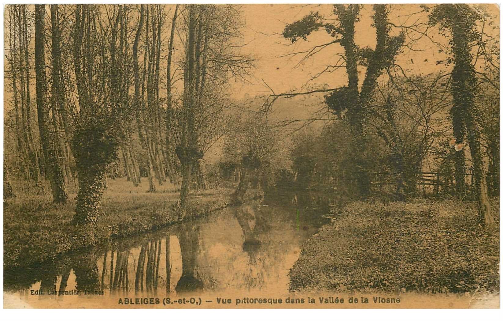 carte postale ancienne 95 ABLEIGES. Vallée de la Viosne. Faiblesse aux coins
