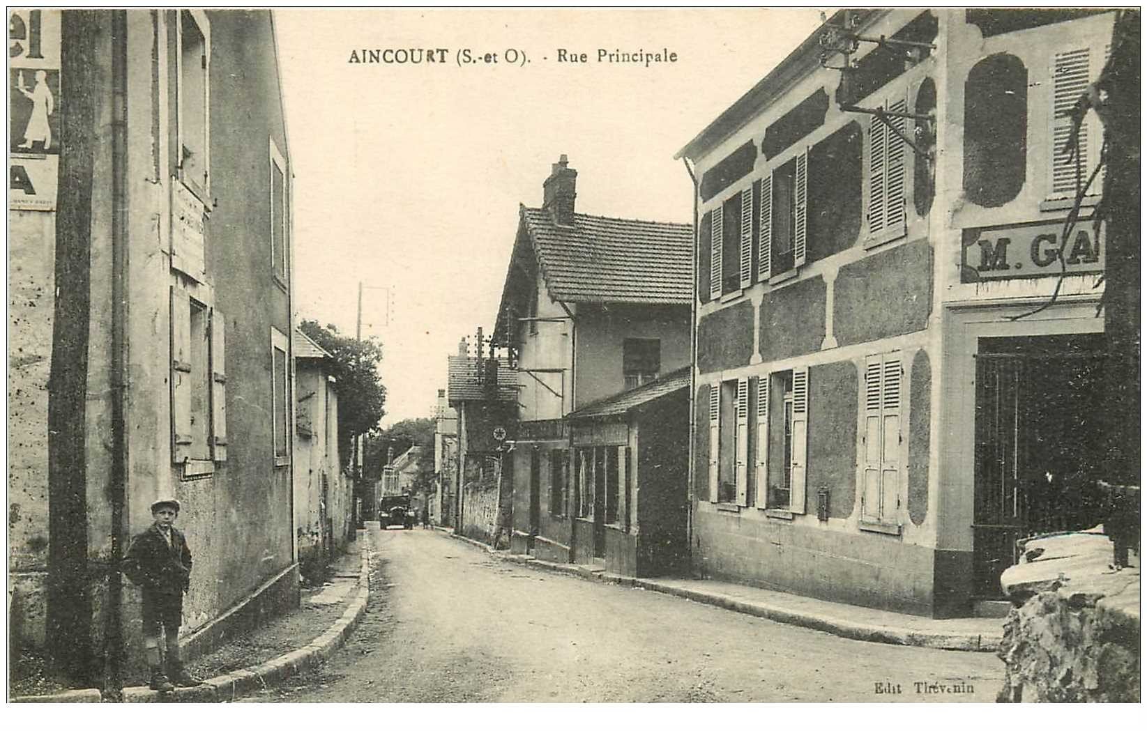 carte postale ancienne 95 AINCOURT. Rue Principale