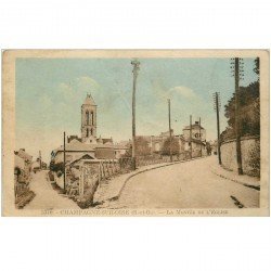 carte postale ancienne 95 CHAMPAGNE SUR OISE. La Montée de l'eglise. En l'état....