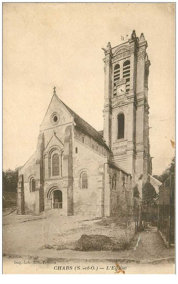 carte postale ancienne 95 CHARS. L'Eglise