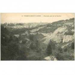 carte postale ancienne 95 CORMEILLES EN PARISIS. Panorama pris de la Carrière 1911 minuscule pli