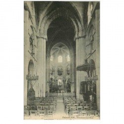 carte postale ancienne 95 DOMONT. L'Eglise intérieur