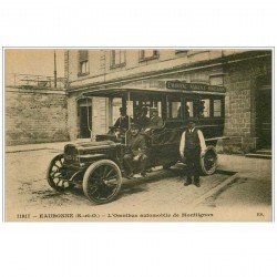 carte postale ancienne 95 EAUBONNE. L'Omnibus automobile de Montlignon. Transports Cars et Voitures
