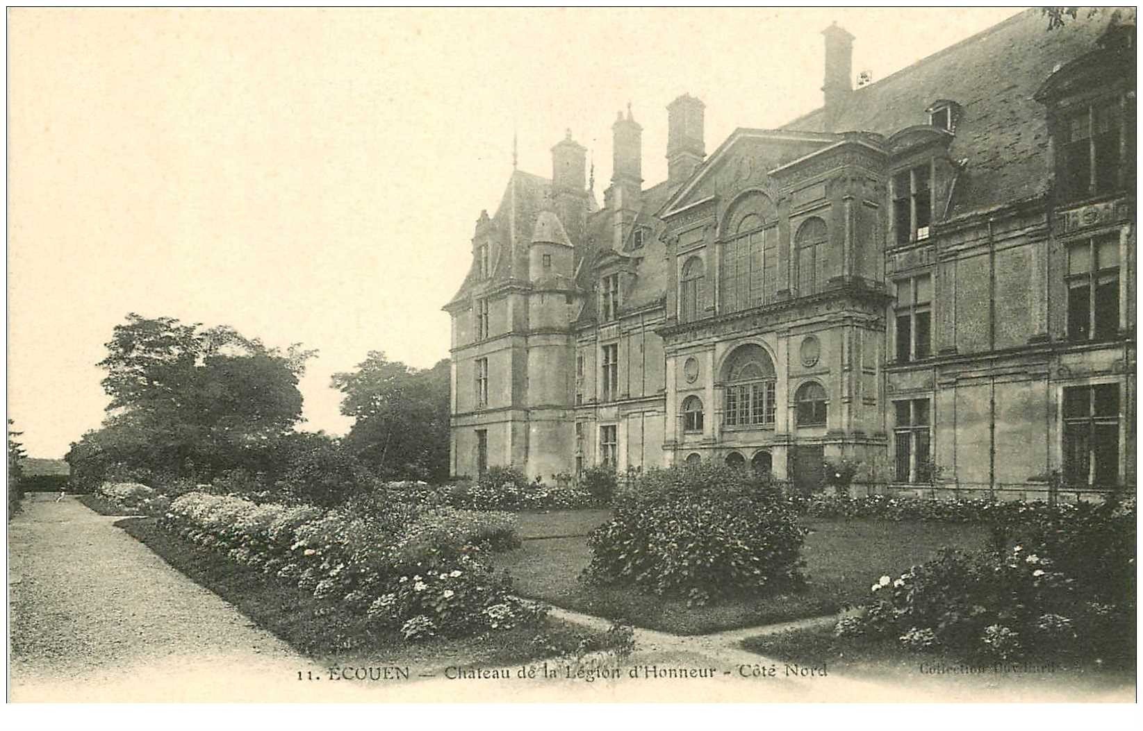 carte postale ancienne 95 ECOUEN. Château Légion d'Honneur côté Nord