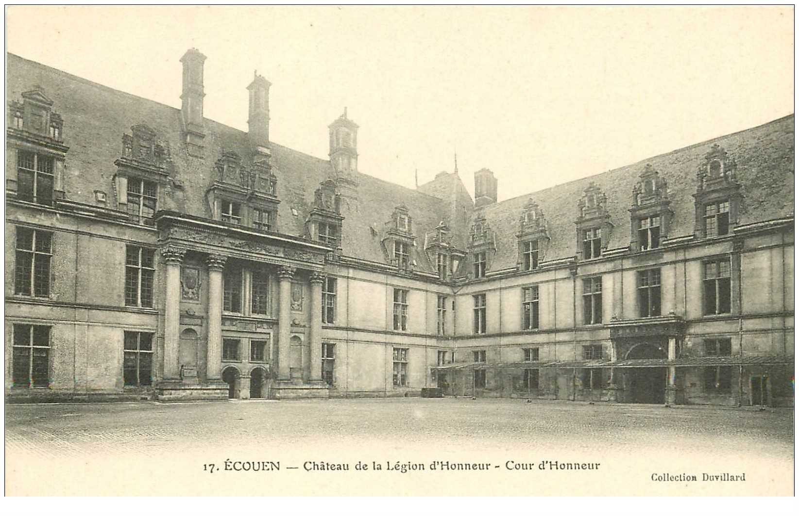 carte postale ancienne 95 ECOUEN. Château Légion d'Honneur la Cour