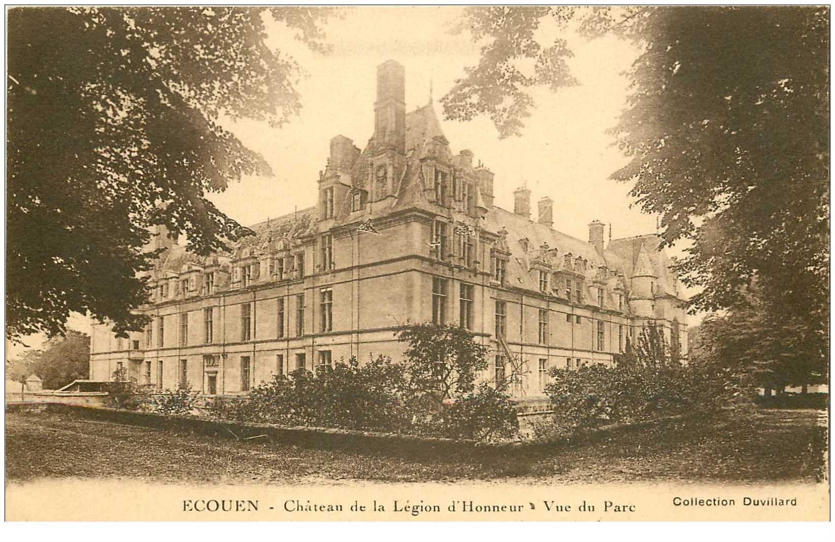carte postale ancienne 95 ECOUEN. Château Légion d'Honneur vu du Parc